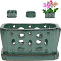 W&W Orchid Pot with Holes and Saucer by WWHomeDecor