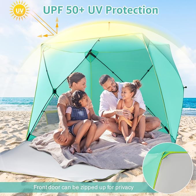 Old Bahama Bay Pop Up Beach Tent, Portable Shade Sun Shelter UPF50+ UV - Image 3
