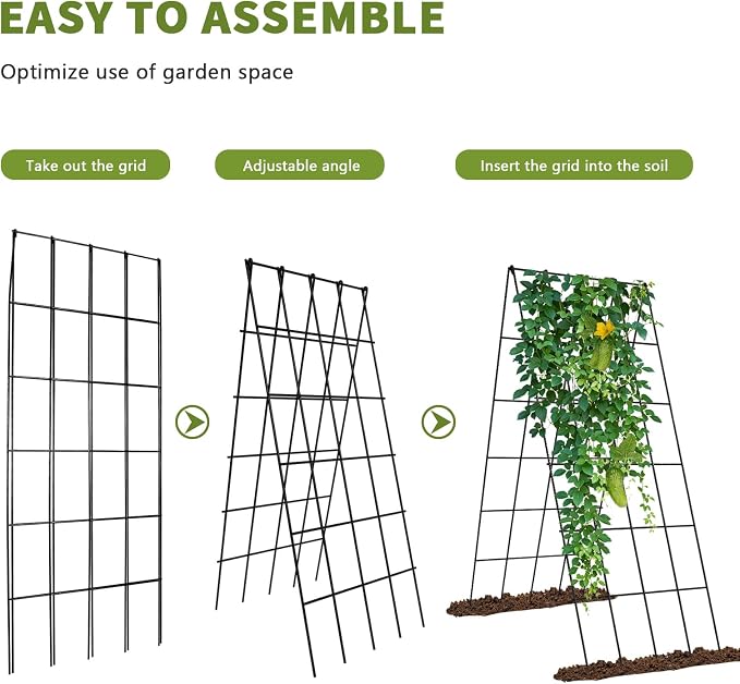 Cucumber Trellis 2 Pack, Foldable A-Frame Garden Trellis - Image 4