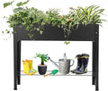 Piksedo Raised Garden Bed, Elevated Planter Metal Plant Box by VEOAY