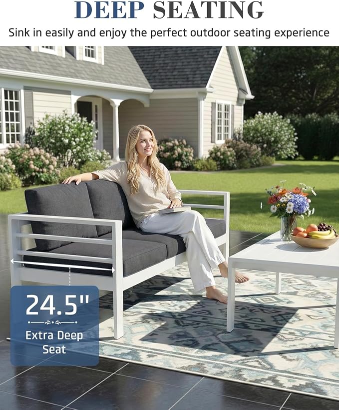 AECOJOY Aluminum Patio Furniture Armchair - Image 6