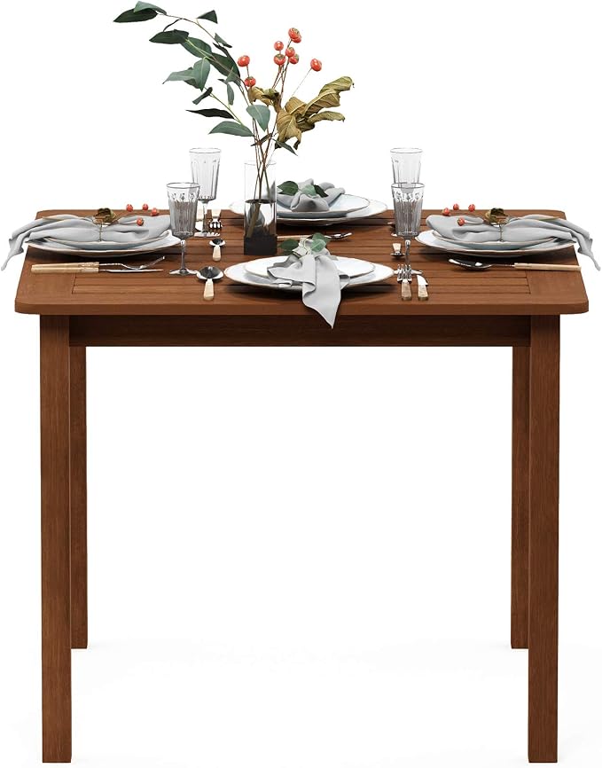 Furinno FG18006 Tioman Hardwood Patio Furniture Square Table - Image 4