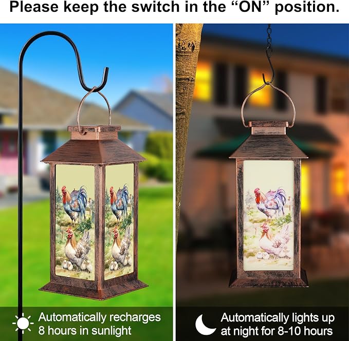 Solar Lanterns for Garden Decor, Waterproof Design Ideal Birthday Gifts for - Image 5
