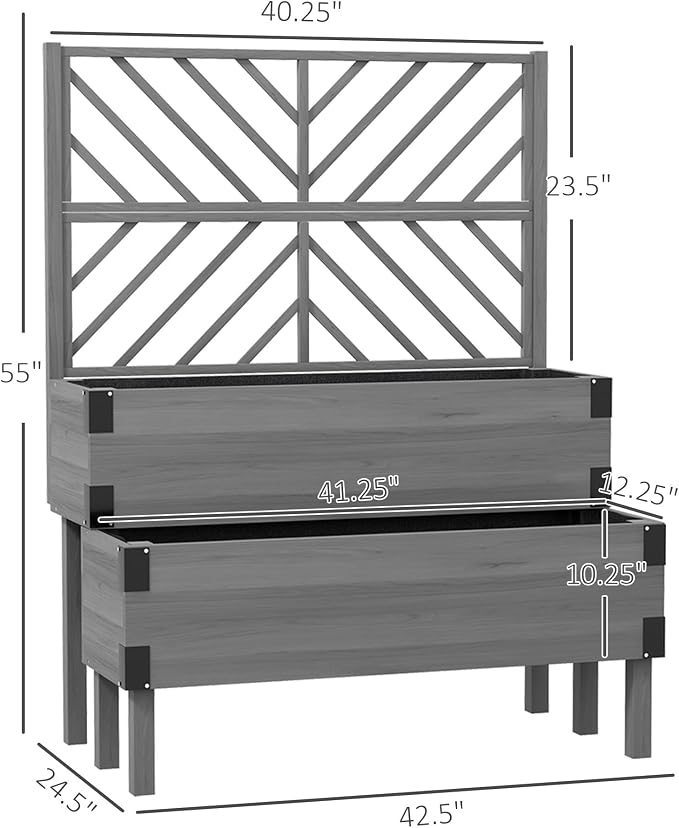 Outsunny Raised Garden Bed - Image 7