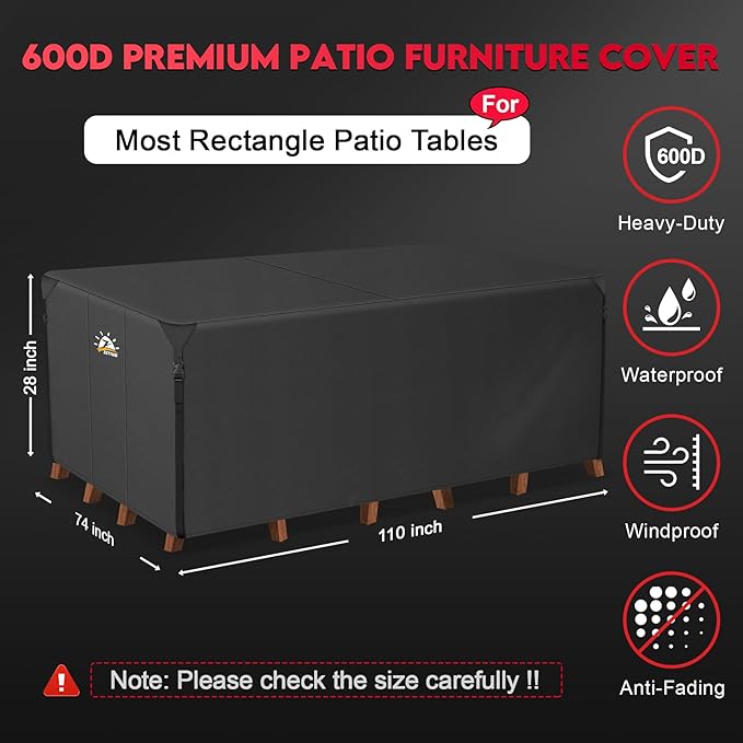 Zettum Patio Furniture Cover Rectangle - Image 2