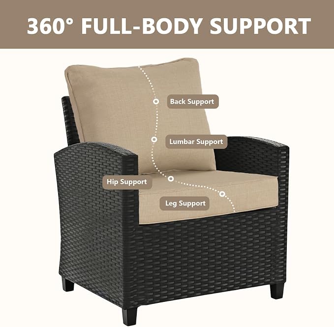 Goodgoods 24 x 28 Outdoor Patio Deep Seat Cushions 2-Pack, 1000+ Hours - Image 5