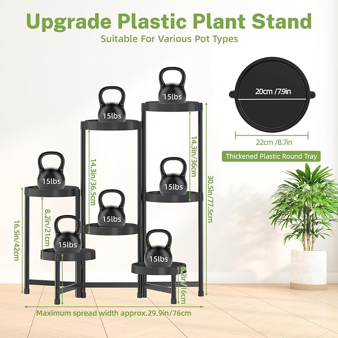 iDavosic.ly 7 Tier Folding Plant Stand Indoor Outdoor - Image 5