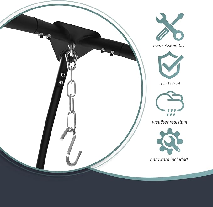 Sorbus Tripod Hanging Chair Stand – 330lbs Capacity, Heavy Duty Steel, Rust - Image 6