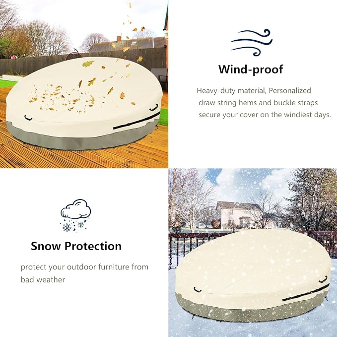 Bitubi 88 Inch Heavy Duty Waterproof Outdoor Daybed Cover - Image 8