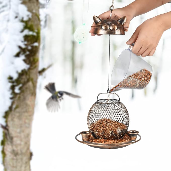 Bird Feeders for Outdoors, Heavy Duty Metal Wild Bird Feeder, Finch Bird Feeder - Image 7
