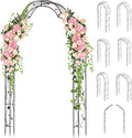 Giantex 2 Half Garden Arch Trellis, 8.2 FT Metal Garden Arbor, 6 Sizes by Giantex