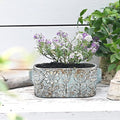 8 inch Blue Pots Planters Indoor Plants Succulent Pots Rectangle Window Box by Unknown