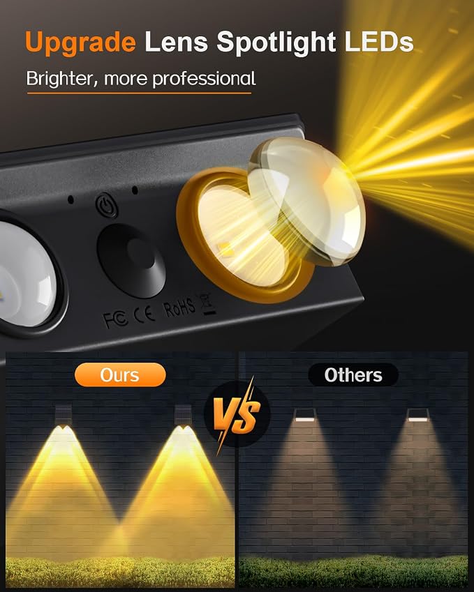 High Brightness Solar Fence Lights Outdoor, Larger Size Solar Lights - Image 4