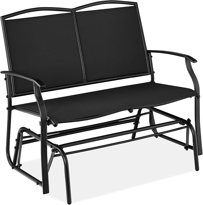 Best Choice Products 2-Person Outdoor Patio Swing Glider Steel Bench Loveseat by BestChoiceProducts