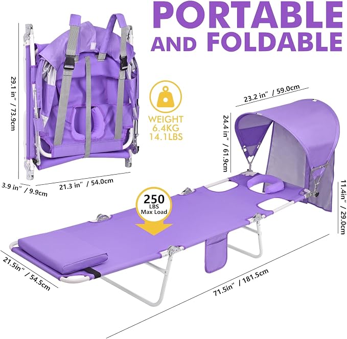 Backpack Beach Tanning Chair - Image 2