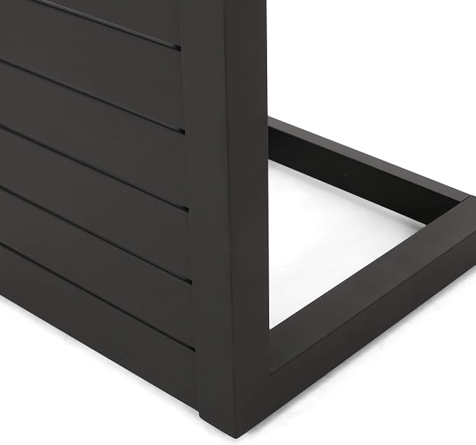 Christopher Knight Home Jesse Coral Outdoor Modern Aluminum C-Shaped End Table - Image 7
