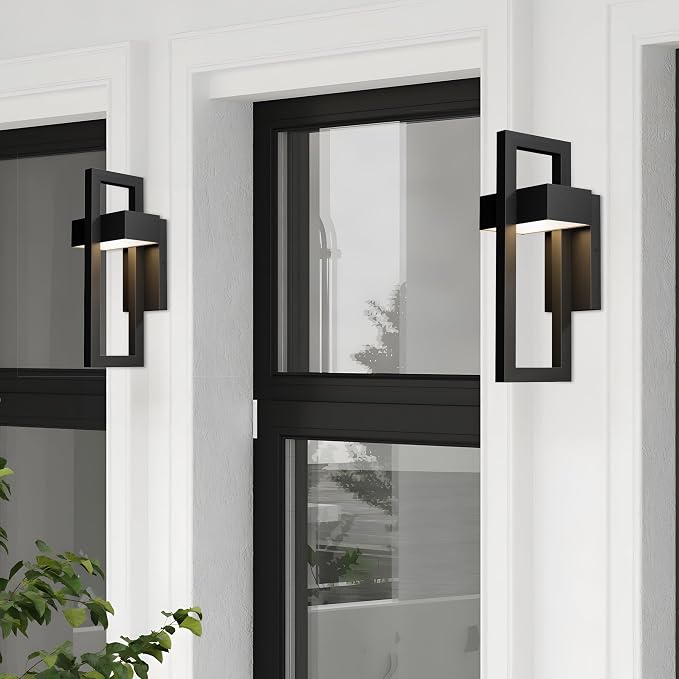 LamQee Modern Outdoor Wall Lights 3000K Integrated LED Outdoor Wall Sconces - Image 8