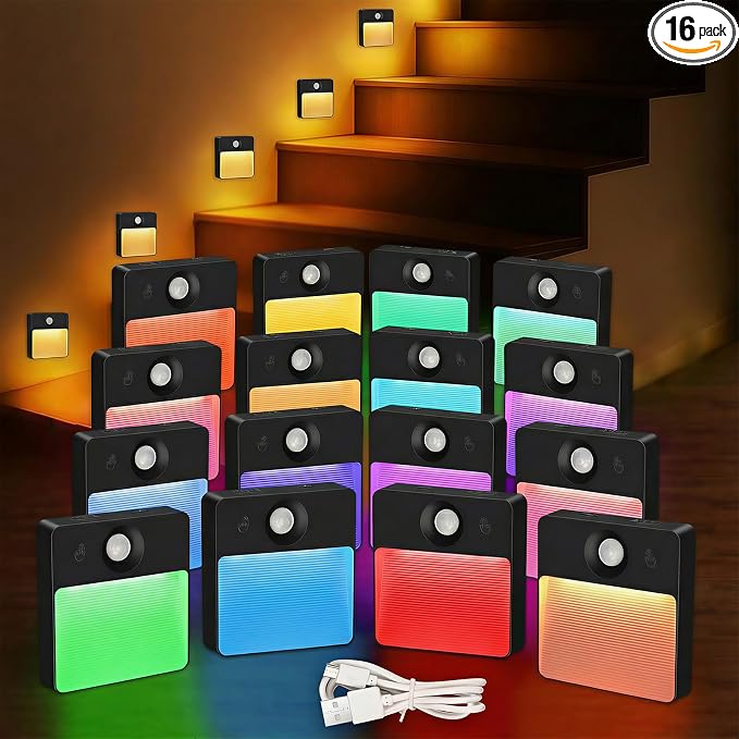16 Pack Motion Sensor Stair Light by Guankai