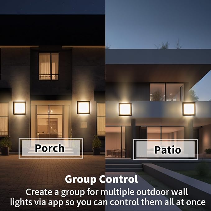 LANFU LED Smart Wall Sconce Light RGB Outside Light - Image 5