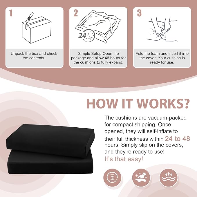 7-Piece Patio Furniture Cushions Set, Replacement Outdoor Cushions - Image 6