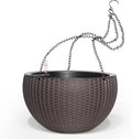 Dexceder 13.5 Inch Large Self Watering Hanging Planters Indoor Outdoor by Dexceder