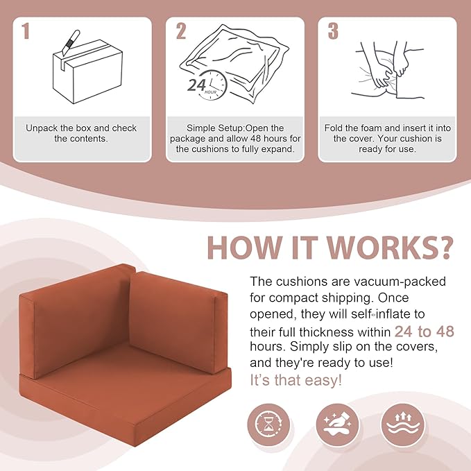 14-Piece Patio Furniture Cushions Set, Replacement Outdoor Cushions - Image 6