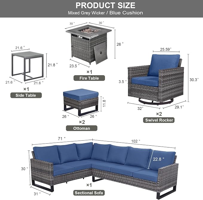 Belord Patio Sectional Furniture Set - Image 3