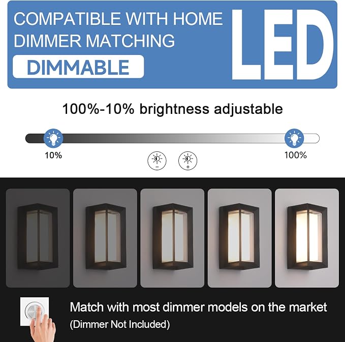 Outdoor Wall Lights Exterior/Interior LED 24W Adjustable 3-Color 2100LM IP65 - Image 5