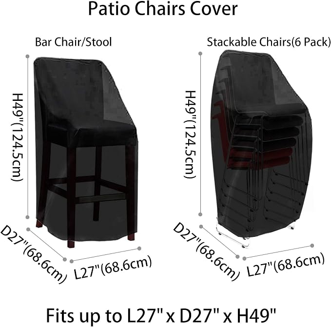 RosieLily Outdoor Chair Covers, High Back Patio Chair Covers Waterproof - Image 2