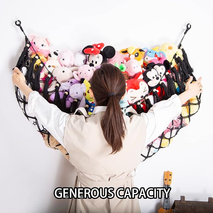 Large Stuffed Animal Net or Hammock Macrame Toy Display Plush Toy Holder Wall - Image 4