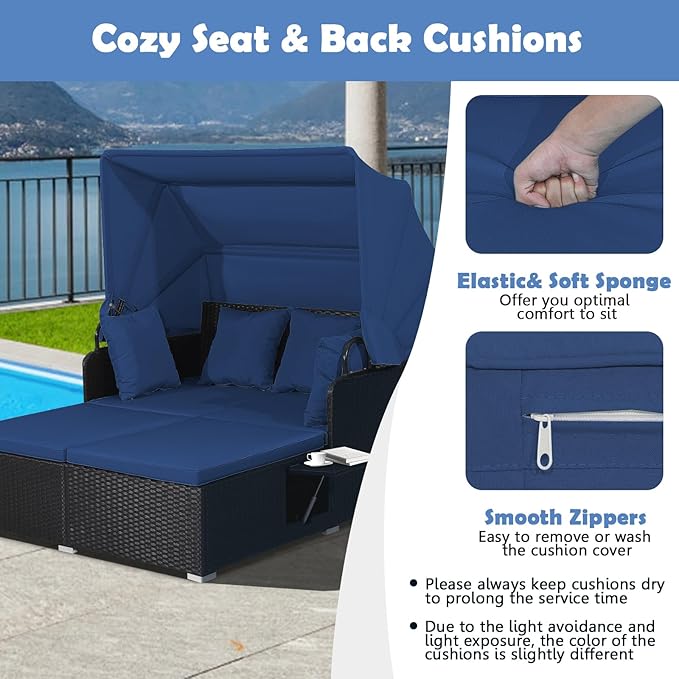 Tangkula Patio Rattan Daybed - Image 6