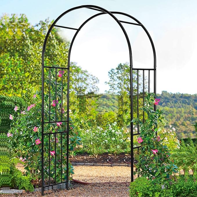 Giantex Garden Arbor, 7.2FT Wedding Arch Garden Trellis - Image 2