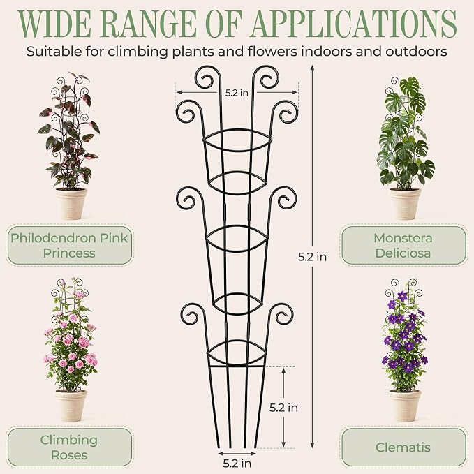 4 Pack 43 Inch Metal Plant Trellis - Image 6