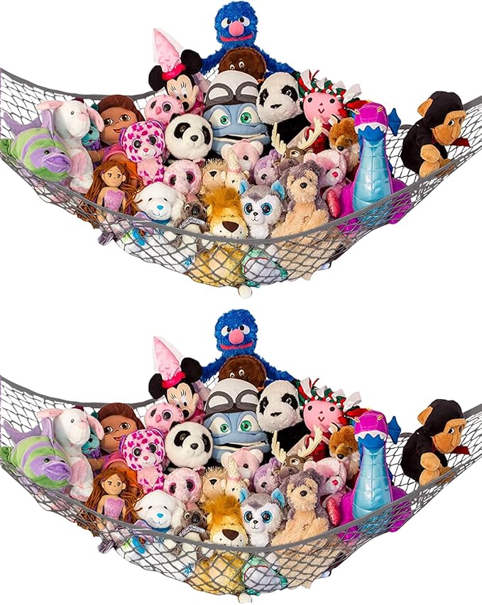 Lilly's Love Stuffed Animal Hammock | Corner Hanging Organizer, Toy Storage by LillysLove