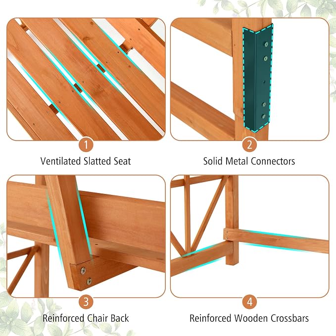 Giantex Garden Arbor with Bench - Image 8