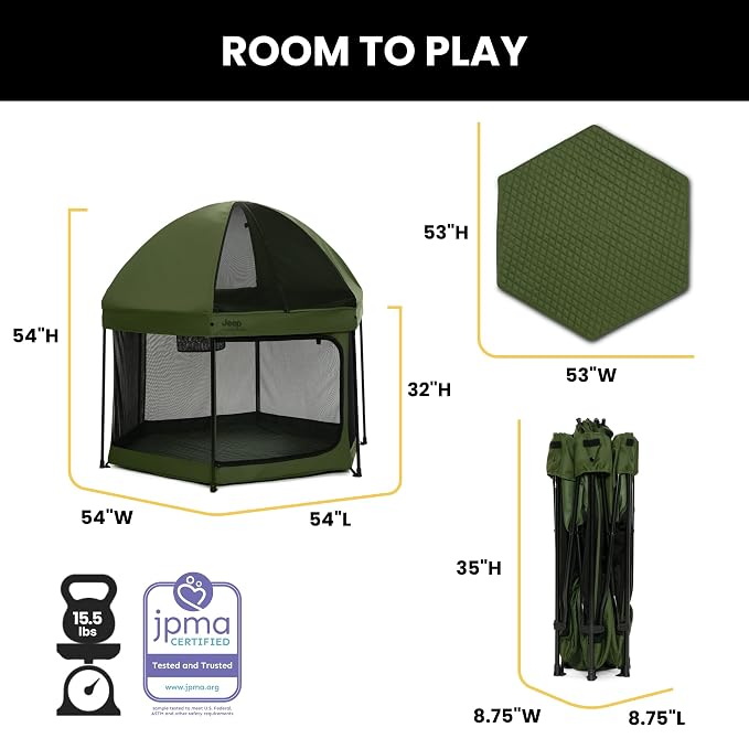 Jeep Hexagon Pop Up Play Yard - Image 6