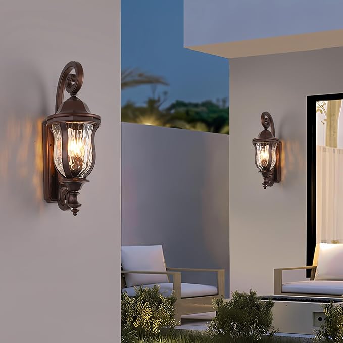 Coffee Exterior Wall Sconces, Waterproof Outdoor Lights Wall Mount - Image 3