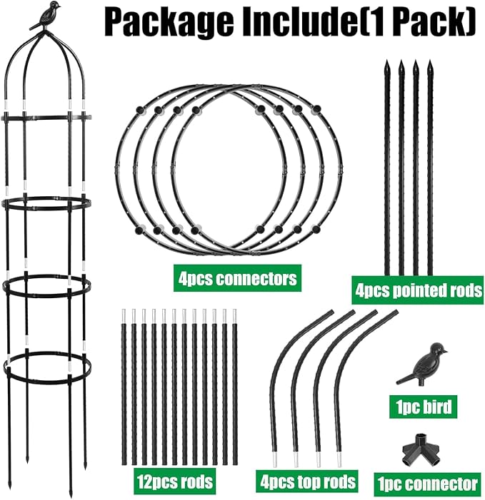 2-Pack 6FT Garden Obelisk Trellis - Image 5