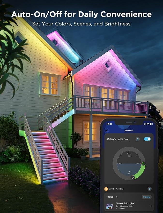 Govee Outdoor LED Strip Lights, 32.8ft Smart Outdoor Lights Work - Image 3