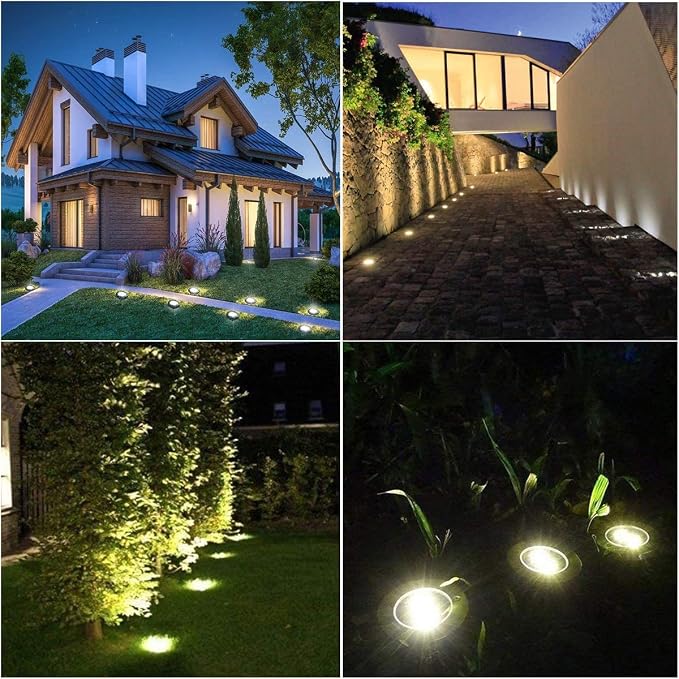 Solar Ground Light, Waterproof Solar Garden Lights, Upgraded Outdoor Garden - Image 7