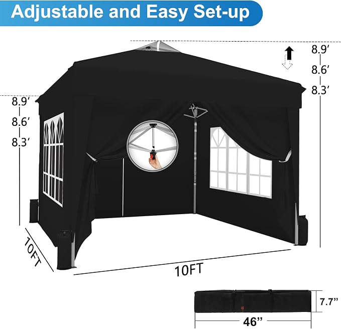 SANWAY 10x10 Pop Up Canopy Tent - Image 3