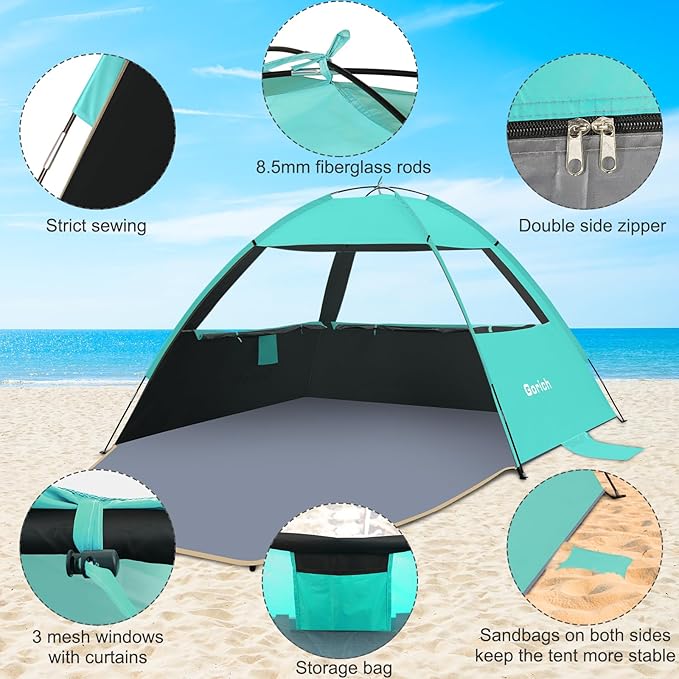 Gorich Beach Tent Sun Shelter for 3/4-5/6-7/8-10 Person - Image 5