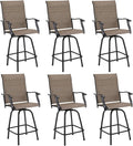 PHI VILLA Outoor Swivel Bar Stools Set of 6 by PHIVILLAThepioneerofcomfortablehouseholdsupplies
