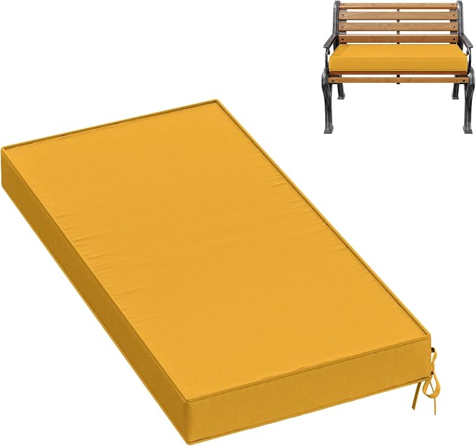 Premium Outdoor Bench Cushions for Patio Furniture 3.5inches Memory Foam Bench by Pakunoda