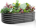 Land Guard Galvanized Metal Raised Garden Bed Kit, Oval Gardening Box, Patio by LandGuard