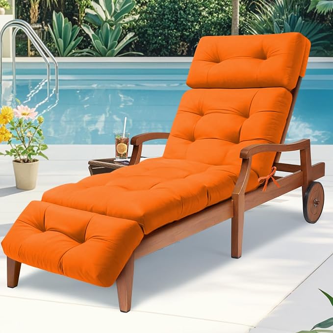 Waterproof Long Lounger Chair Cushion Outdoor Chaise Lounge Chair Cushionswith - Image 7