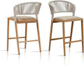 PURPLE LEAF Counter Height Bar Stool Set of 2 Outdoor Stool Chair by PURPLELEAF