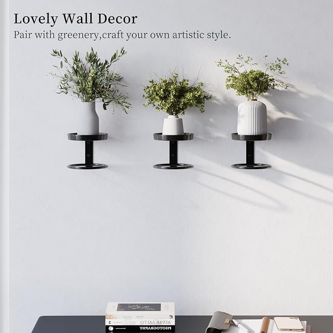 Metal Wall Planters Mid Century Modern Floating Shelves - Image 7