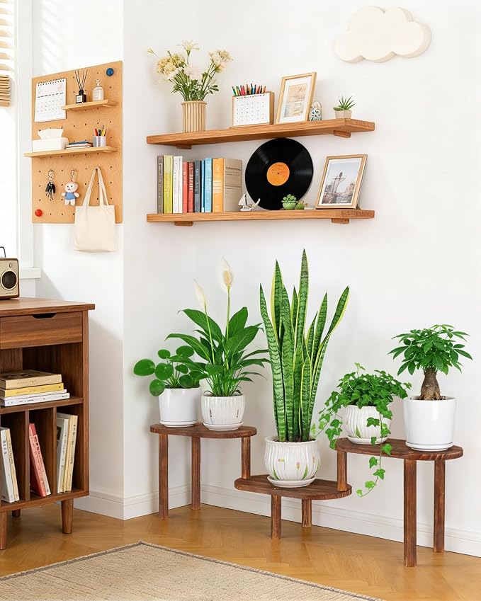 Concave Plant Shelf Indoor, 3 Tiers Deformable Oval Plant Stand, Heavy Duty - Image 7