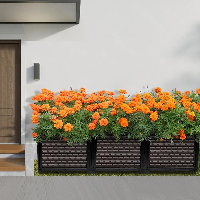 Large Planters for Outdoor Plants 14" Tall Planter Box, Raised Beds for - Image 9